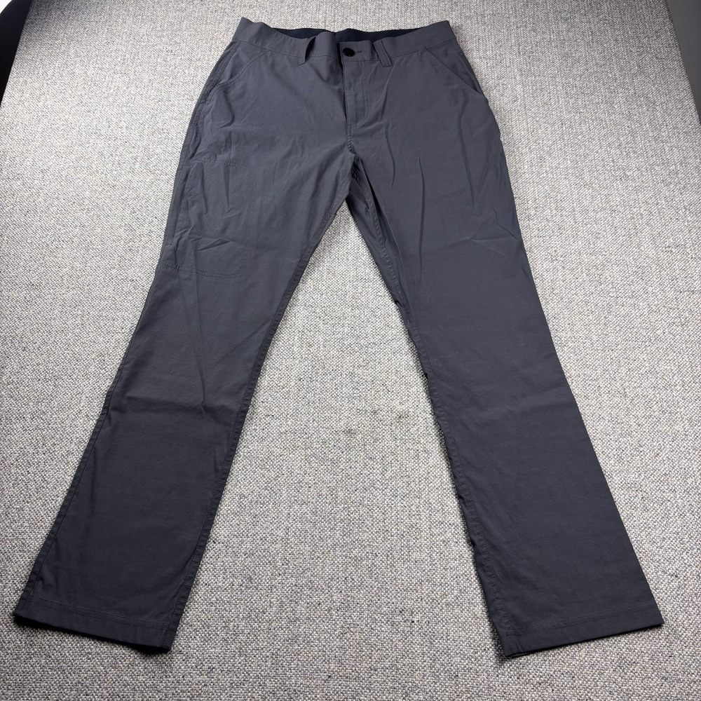 Balance Collection Men 34 Gray Chino Pants Performance Nylon Stretch Lightweight